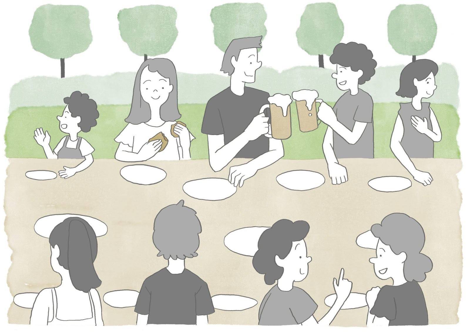 コミュニティ内では定期的な食事会などをすると良いだろう。食材を持ち寄ったり、一緒に作ったりすることで人との関係性が深まっていく。